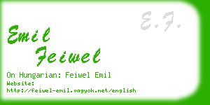 emil feiwel business card